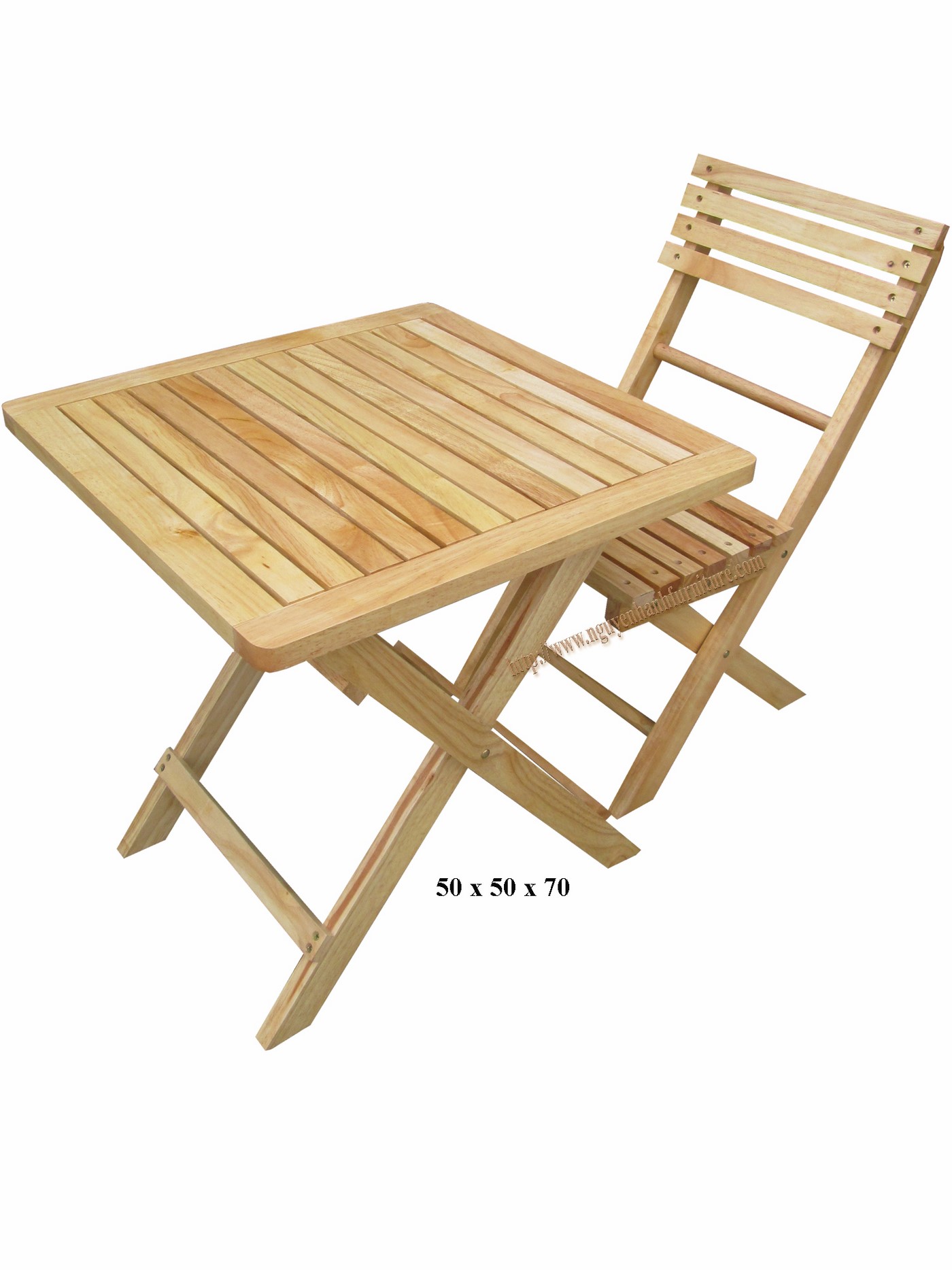 Name product: Table + Chair - Description: Wood natural rubber